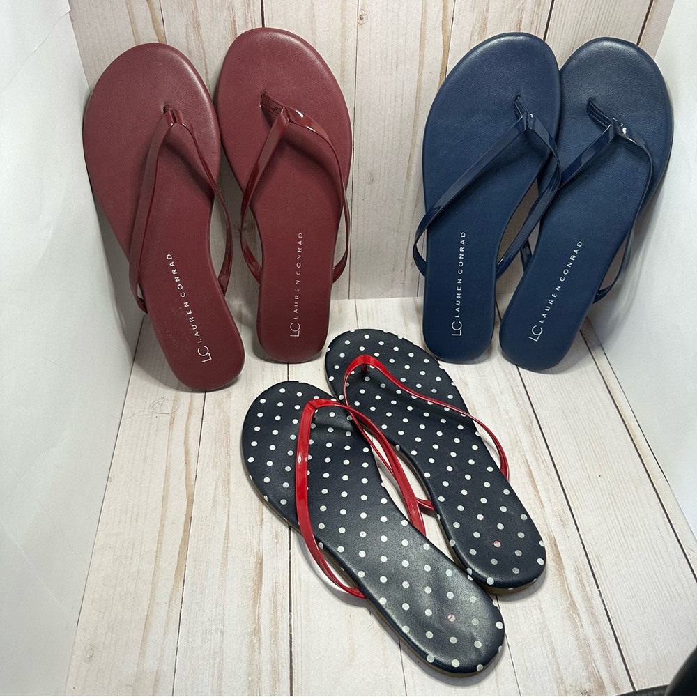 LC Lauren Conrad Flip Flops, Size 7